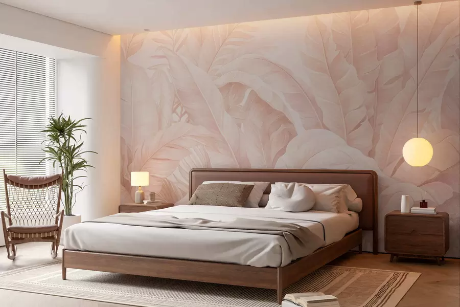 wall murals Vintage tropical leaves w05518v2