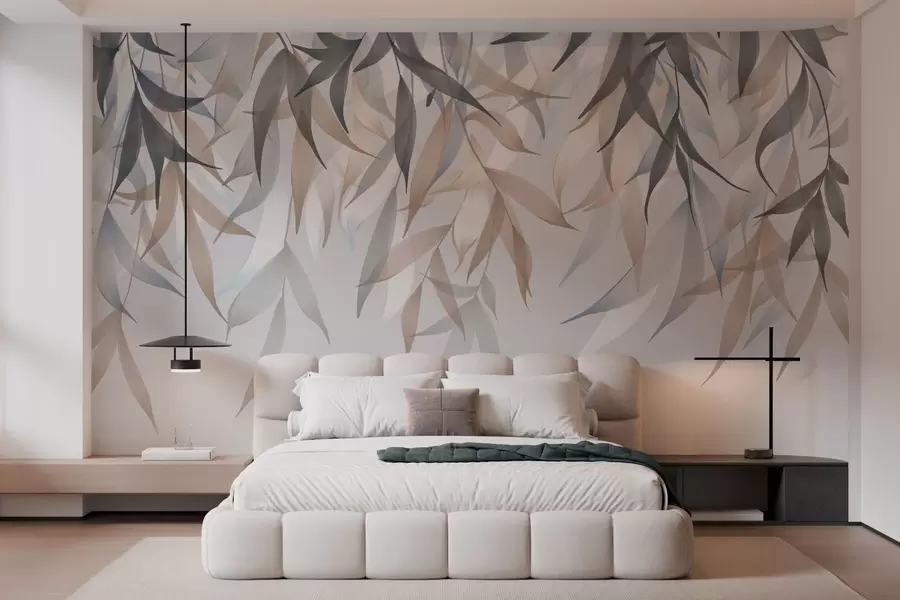 wall murals Dangling long leaves w05523