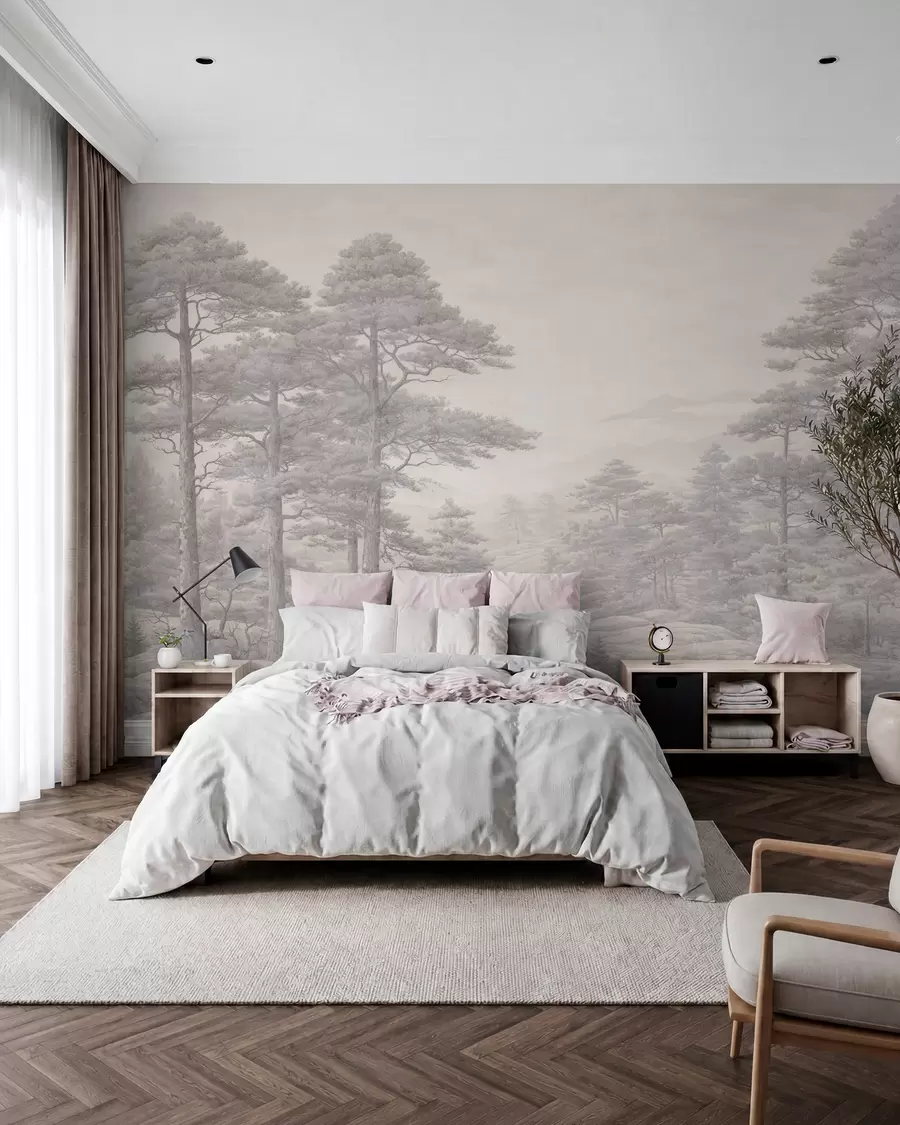 wall murals Vintage forest w05524