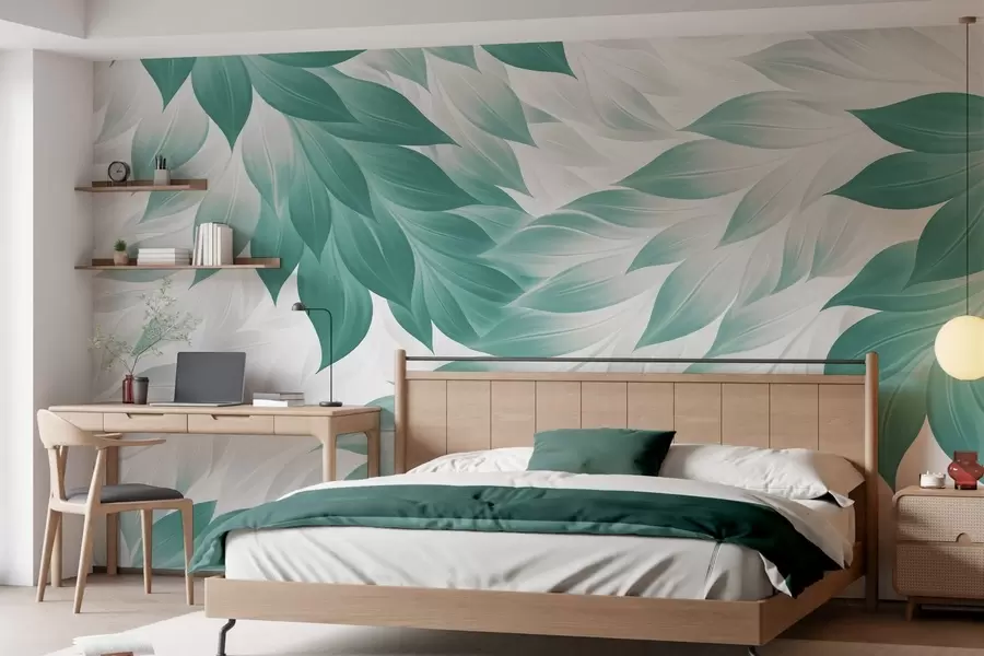 wall murals Sharp abstract leaves w05531