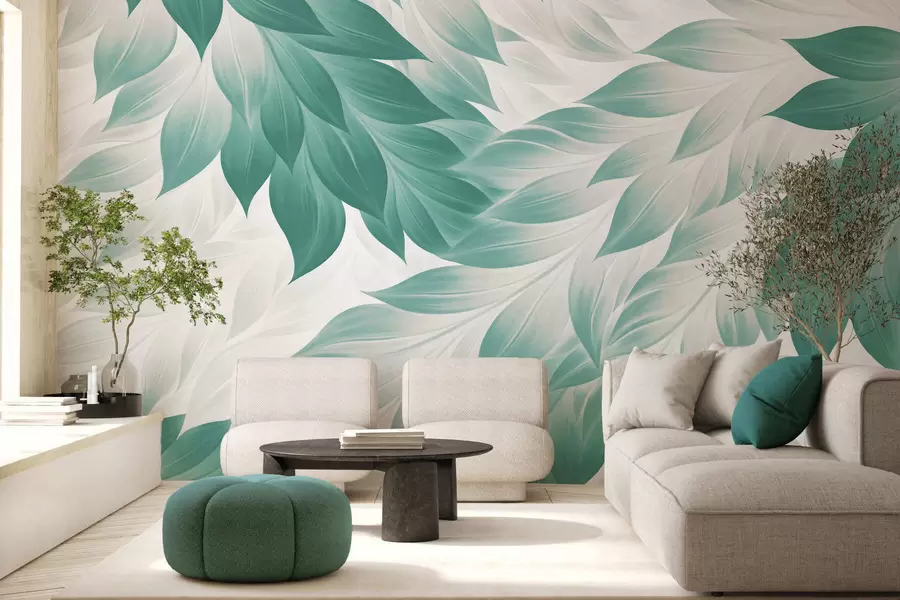 wall murals Sharp abstract leaves w05531