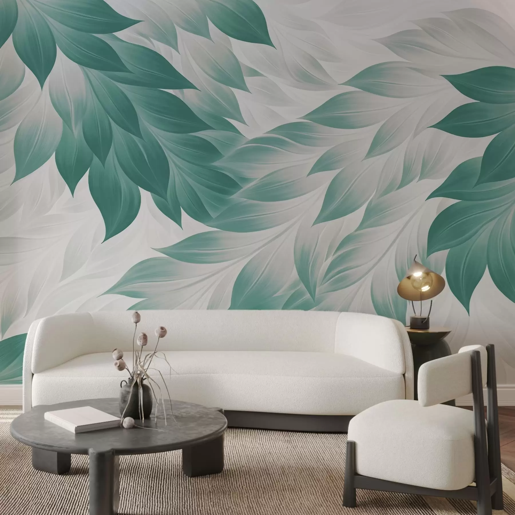 wall murals Sharp abstract leaves w05531