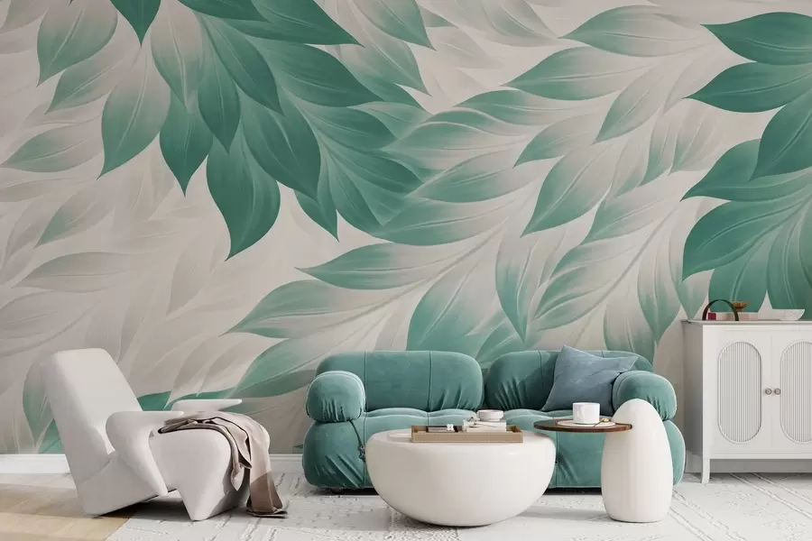 wall murals Sharp abstract leaves w05531