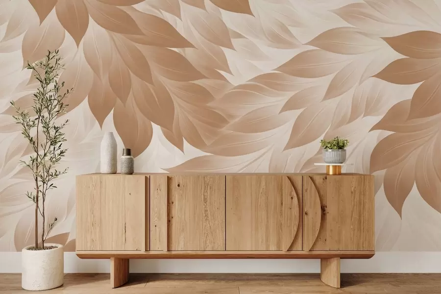 wall murals Sharp abstract leaves w05531v1