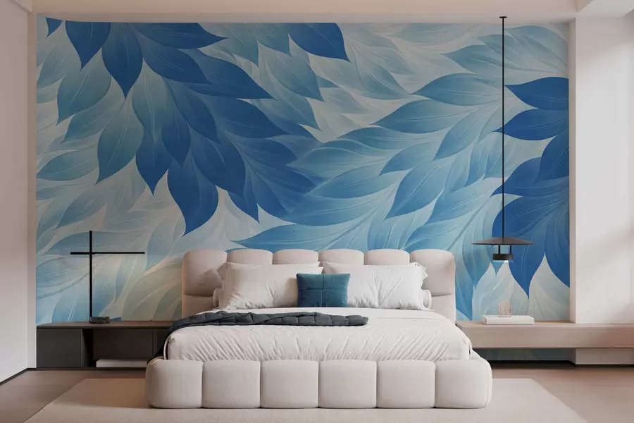 wall murals Sharp abstract leaves w05531v2