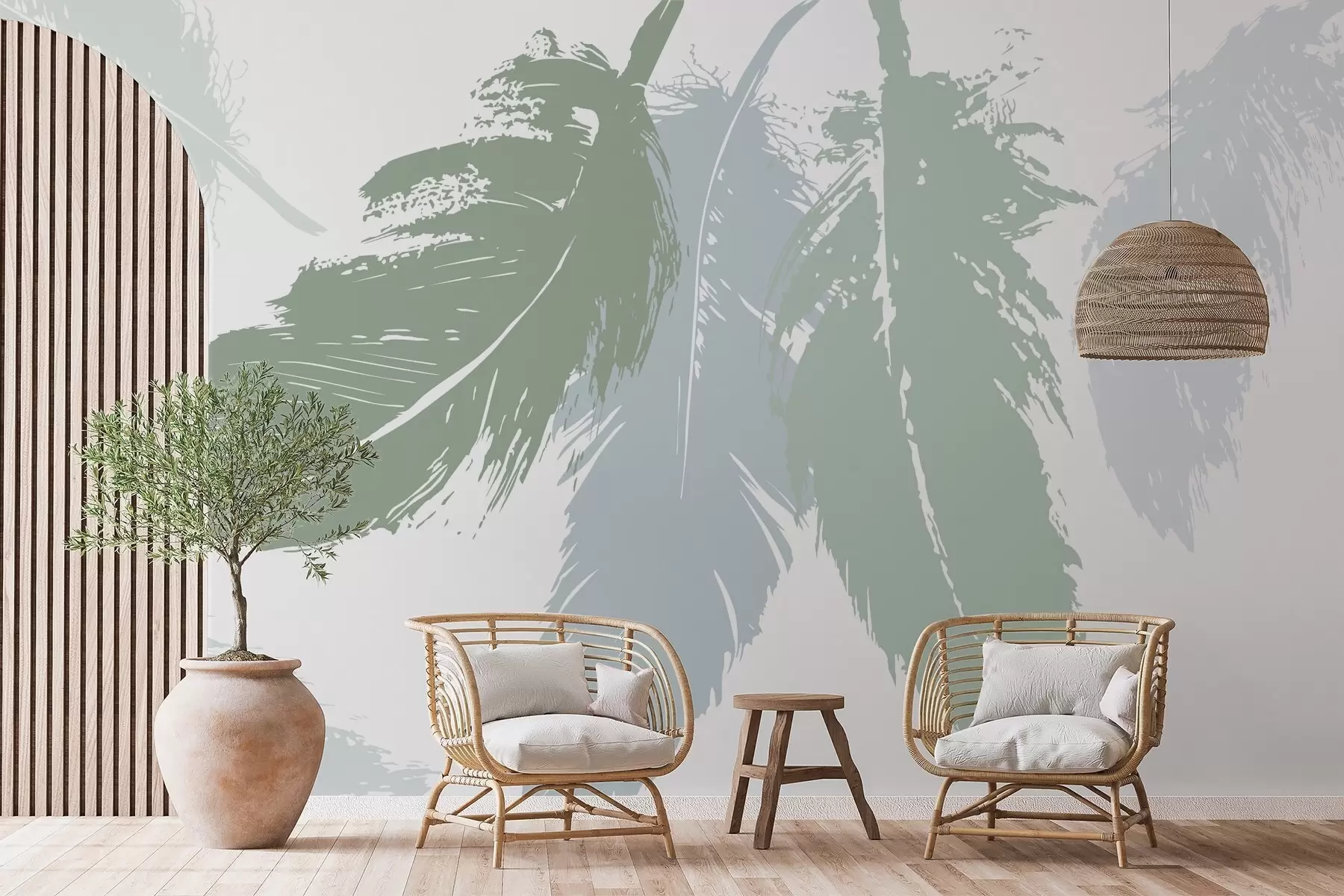 wall murals Feathers w05549v1