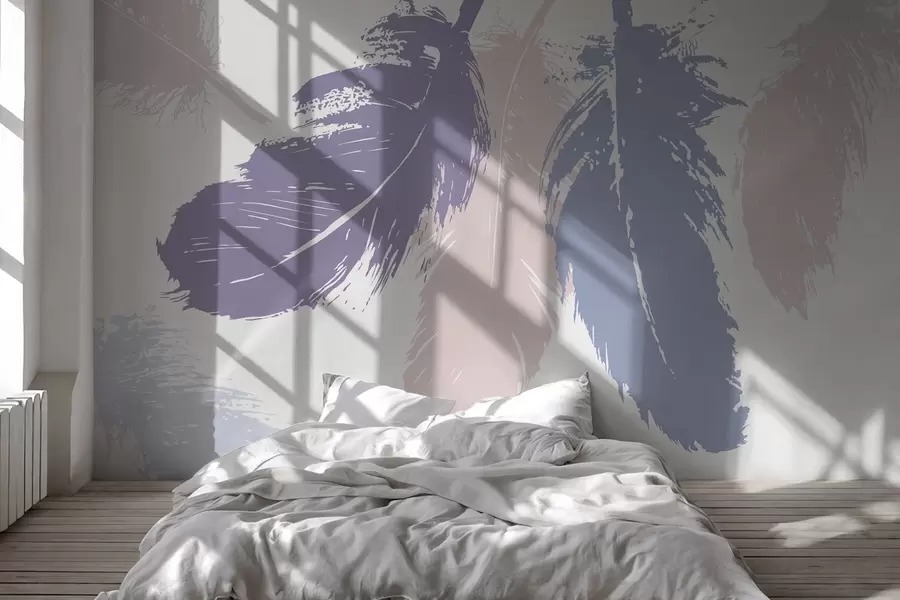 wall murals Feathers w05549v2