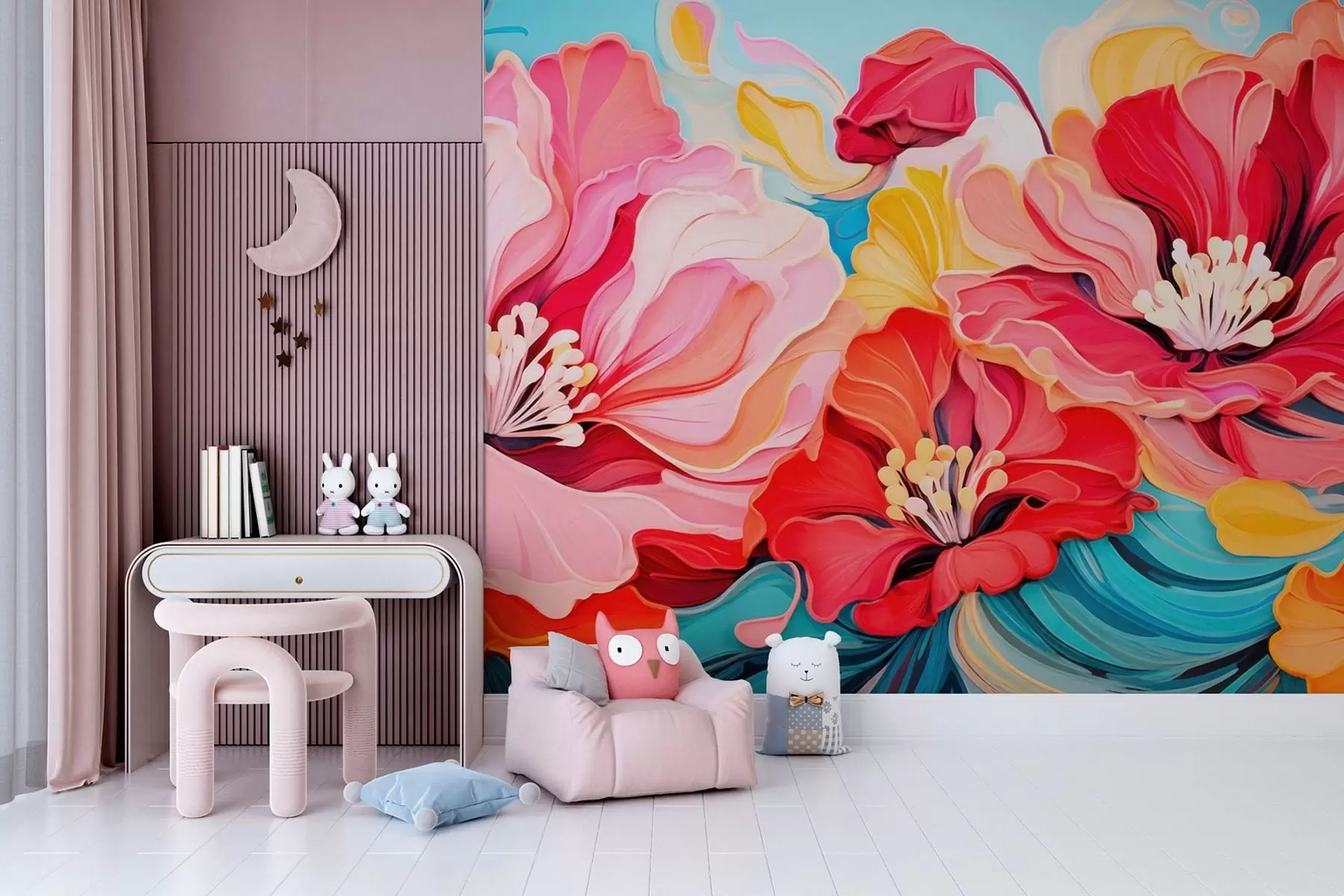 wall murals Fantasy Flowers w05574