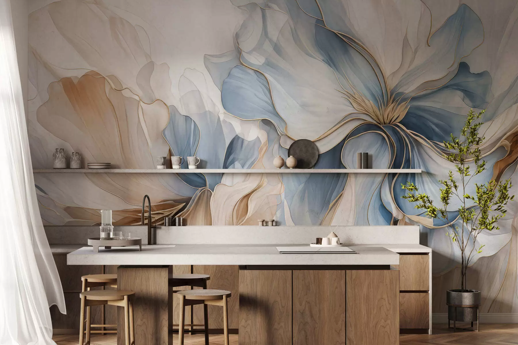 wall murals Petals of light w05578