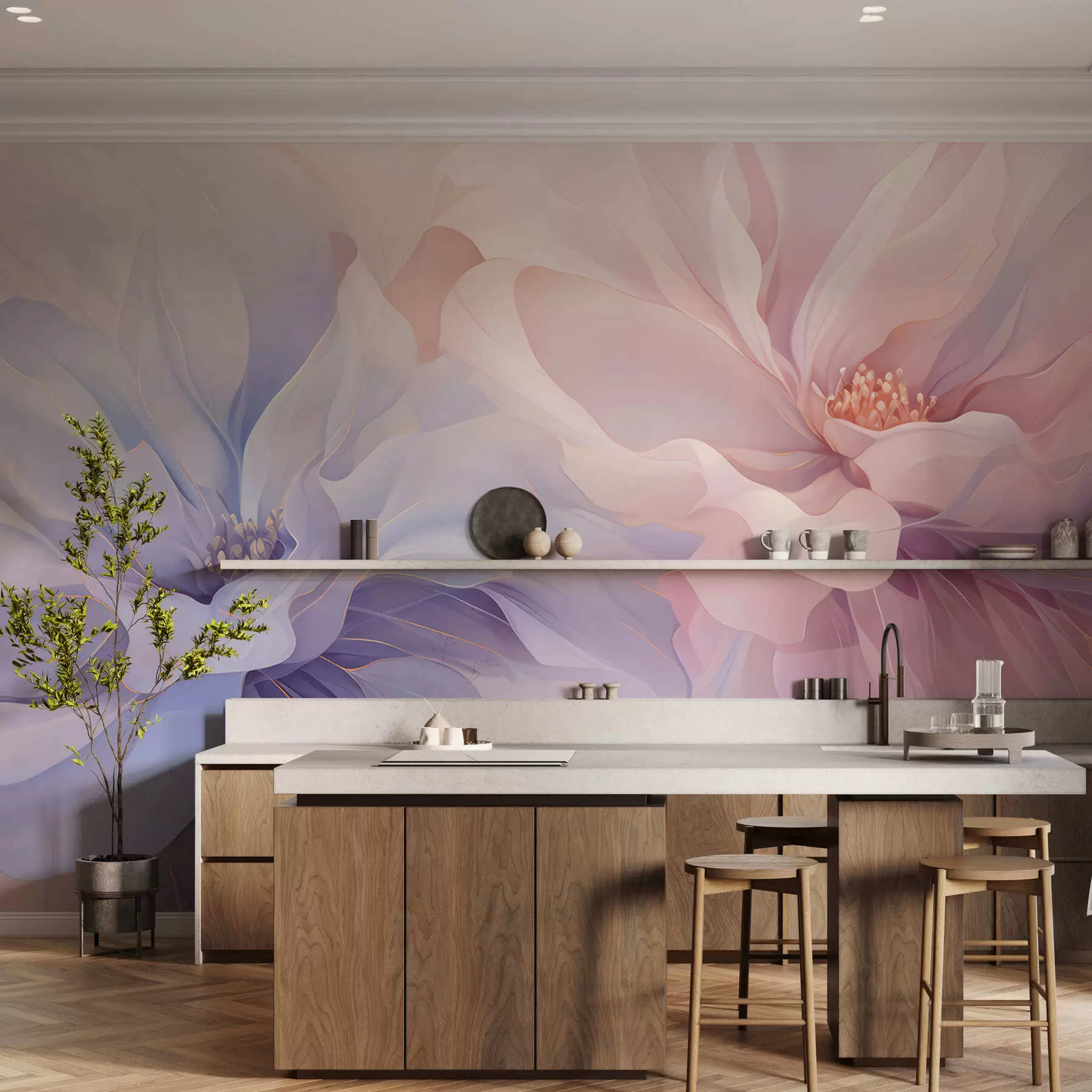 wall murals Airy Petals w05580