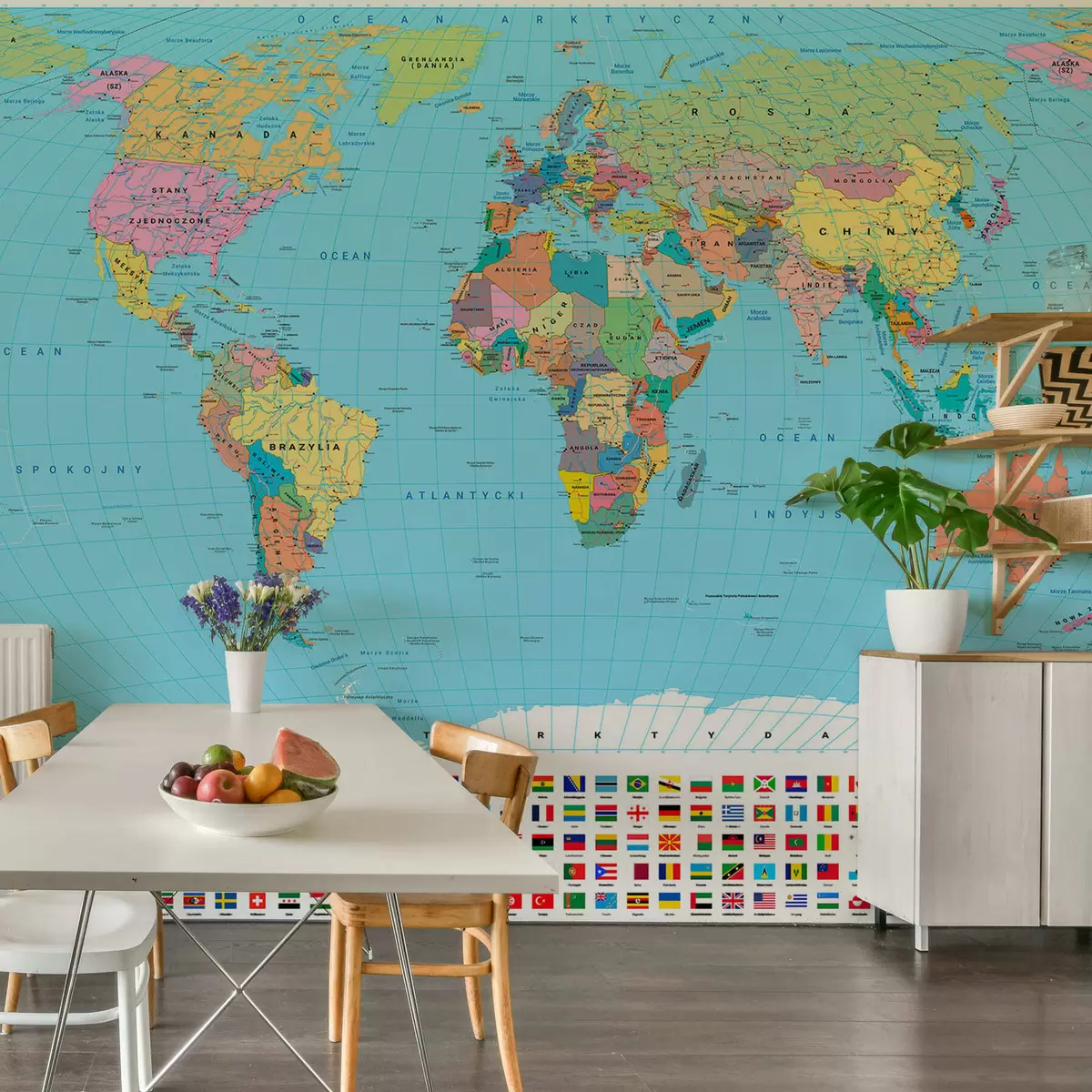 wall murals Flag Atlas in Polish c00004pl