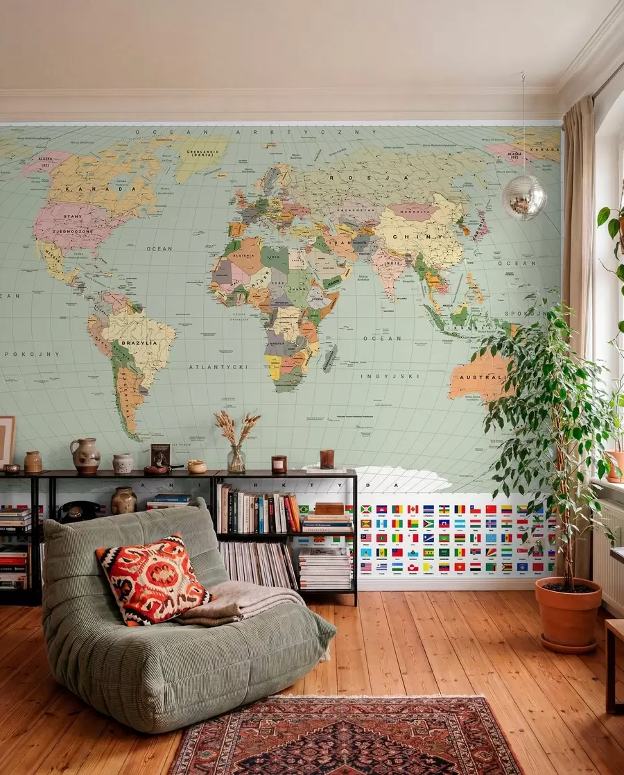 wall murals Green Flag Atlas in Polish c00004plv1