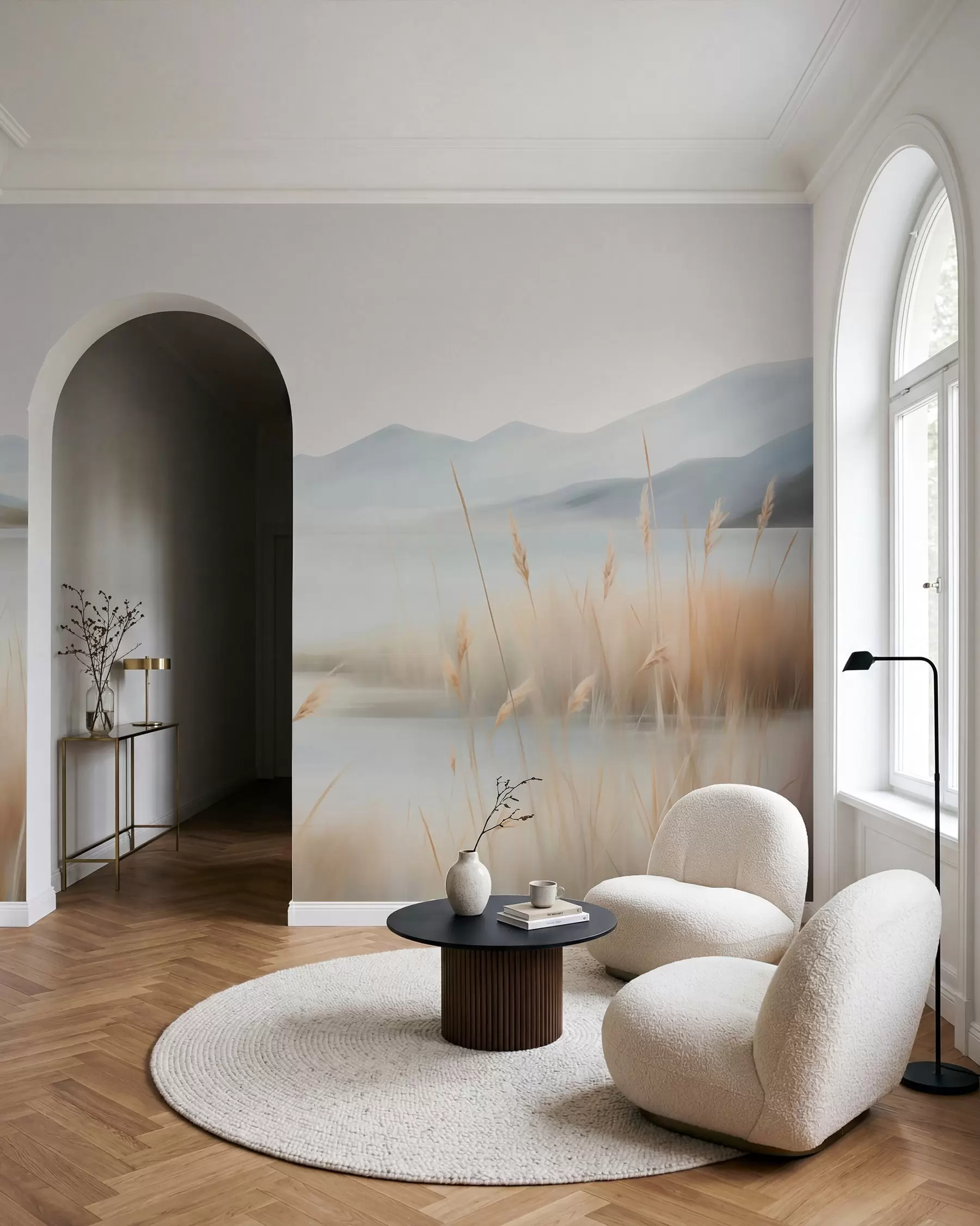 wall murals Lake in Muted Watercolour w05584
