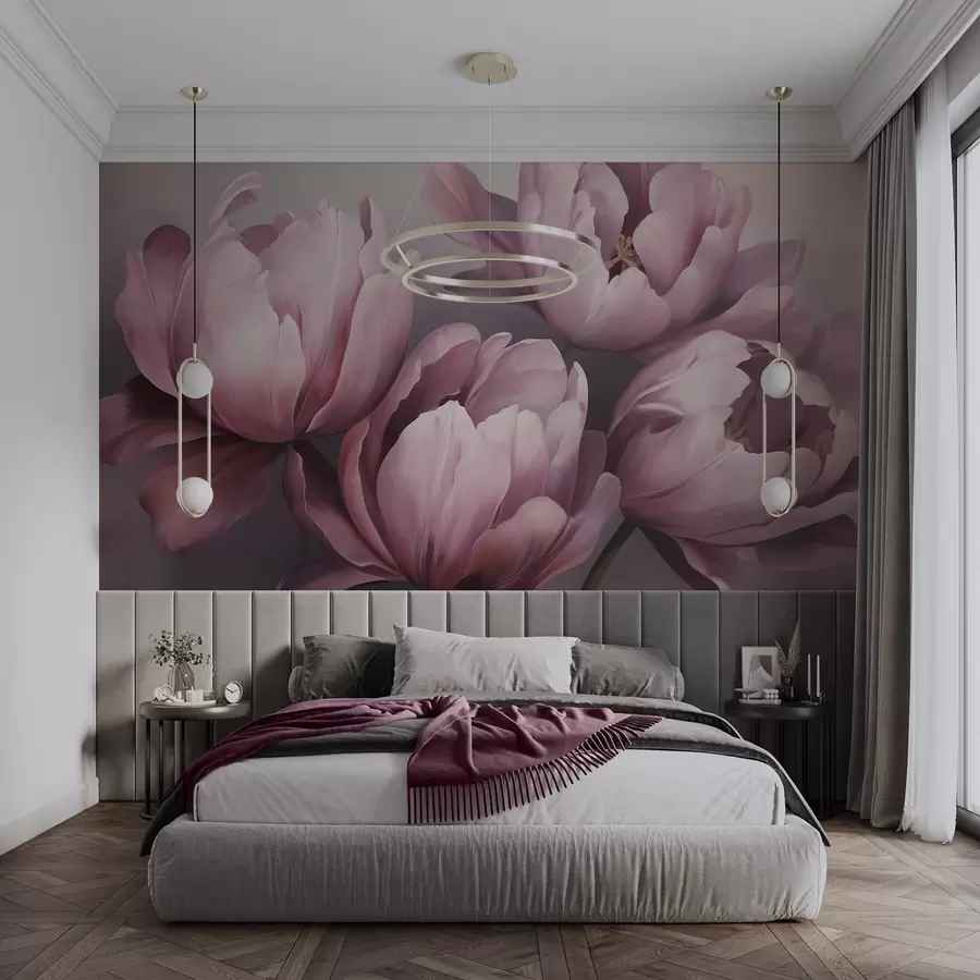 wall murals Abstract tulips imitation painting w05593
