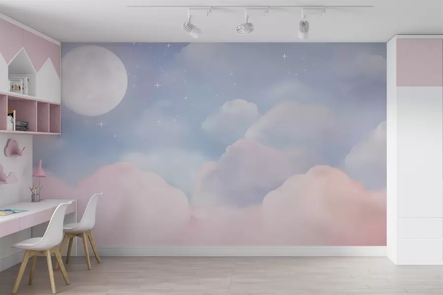 wall murals The moon in the sky w05595