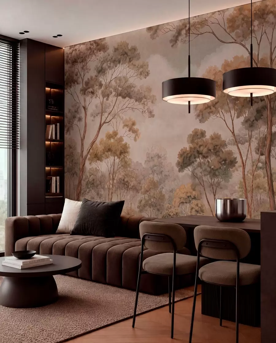 wall murals High Branches in Sepia w05624v2