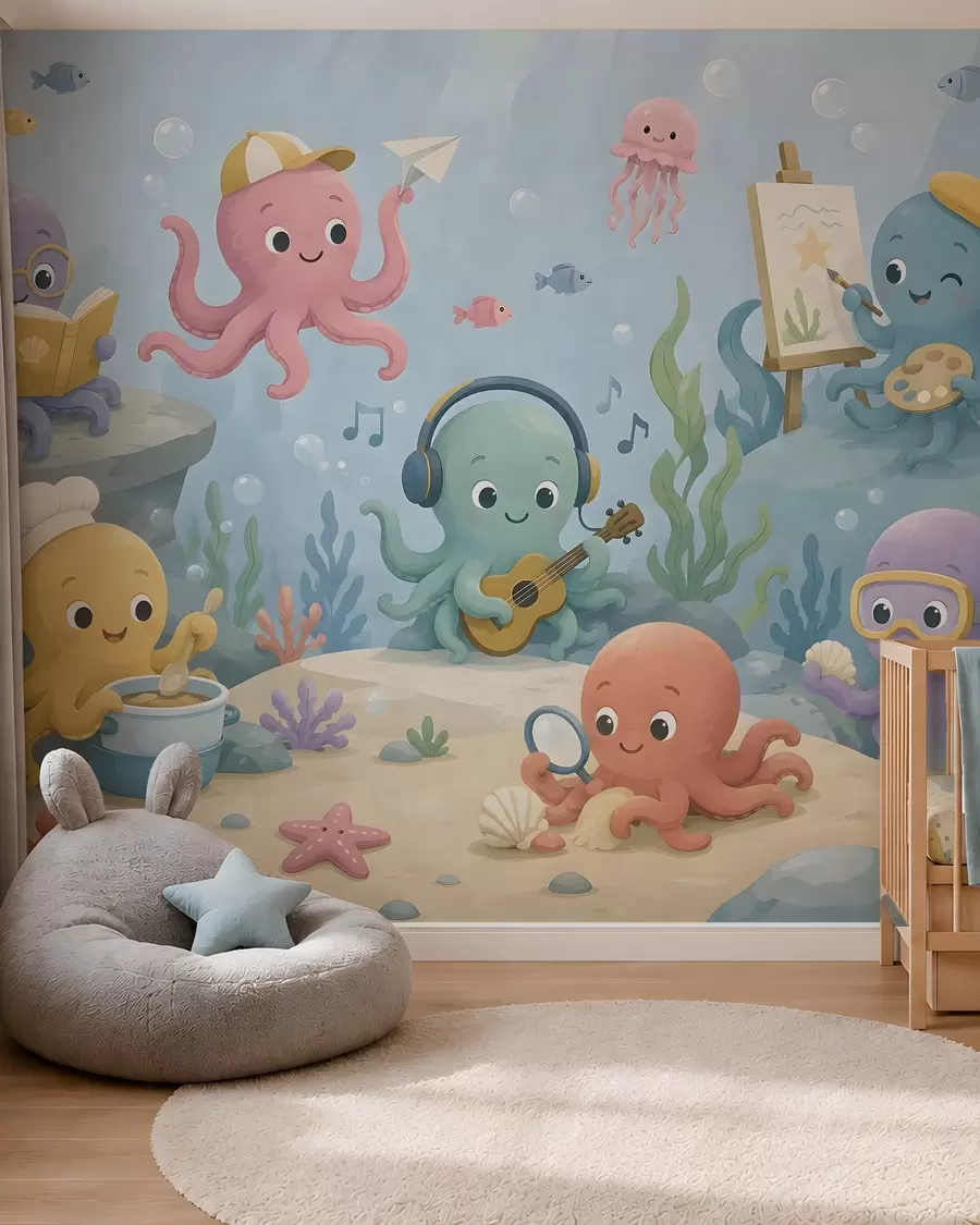 wall murals Octopus Hobby Club w05568