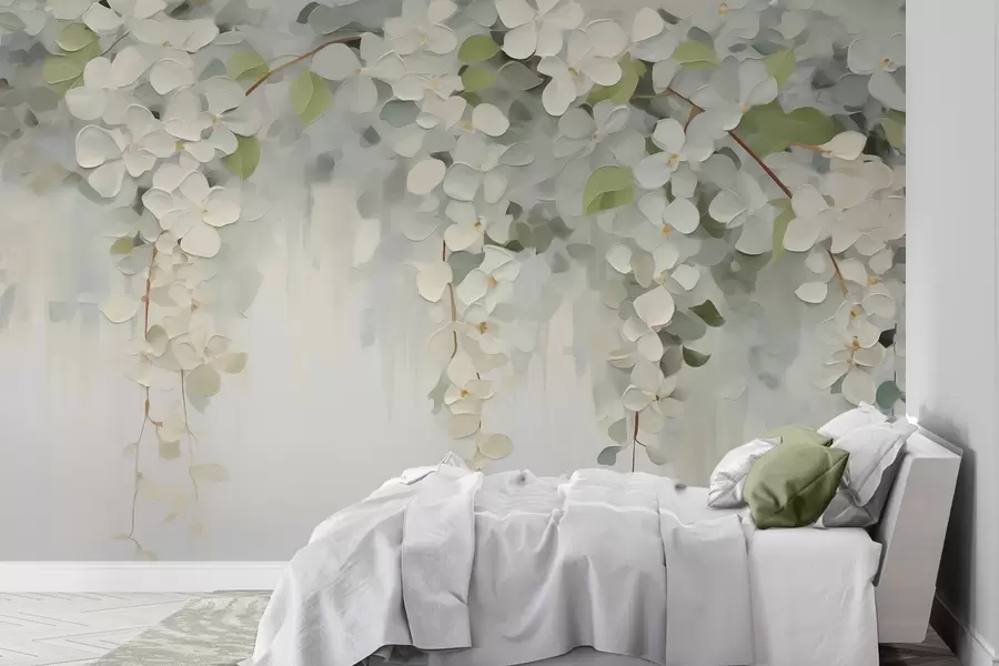 wall murals Abstract hanging flowers imitation painting w05641