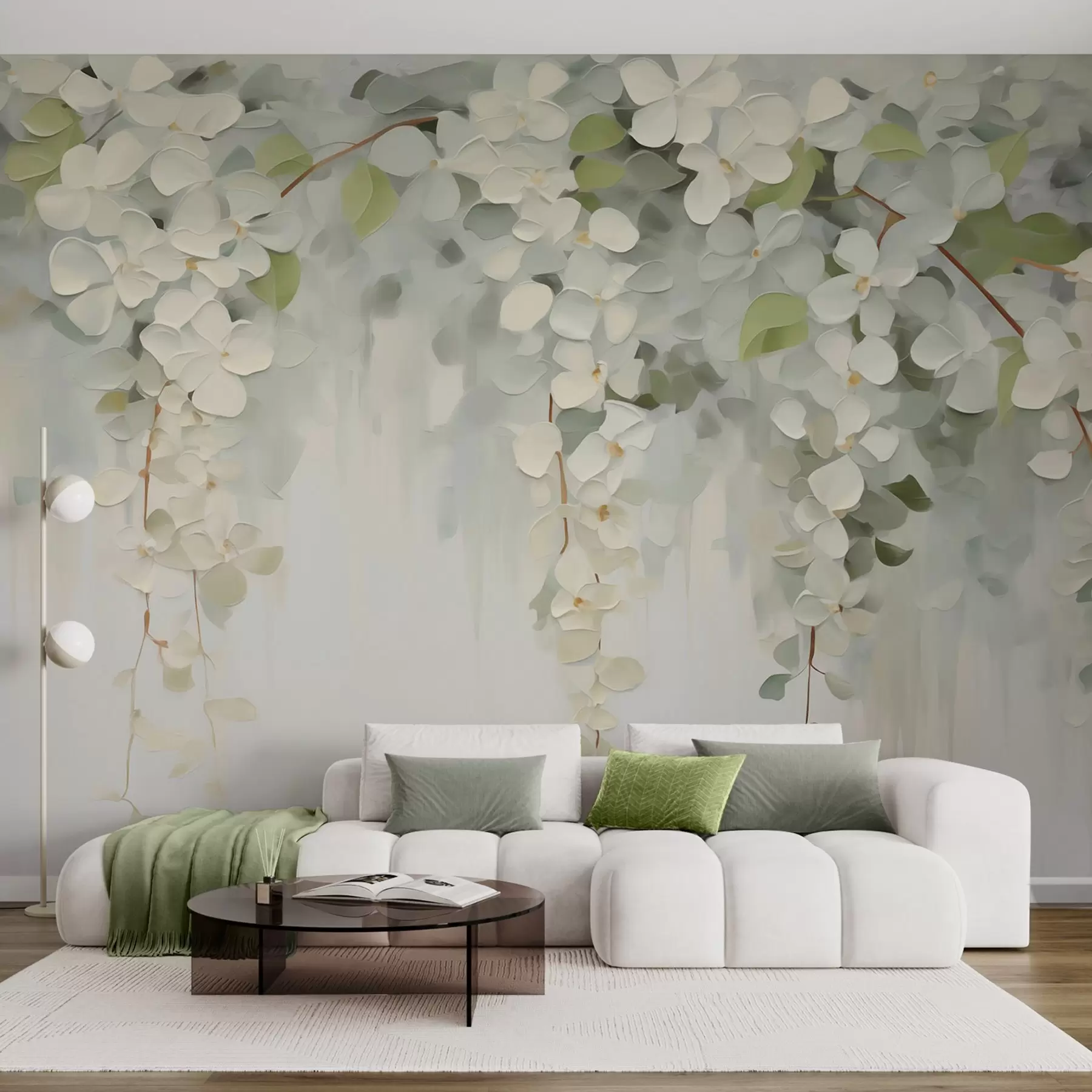 wall murals Abstract hanging flowers imitation painting w05641