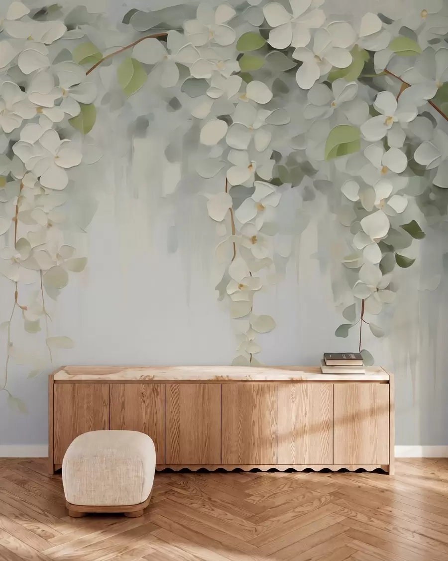 wall murals Abstract hanging flowers imitation painting w05641