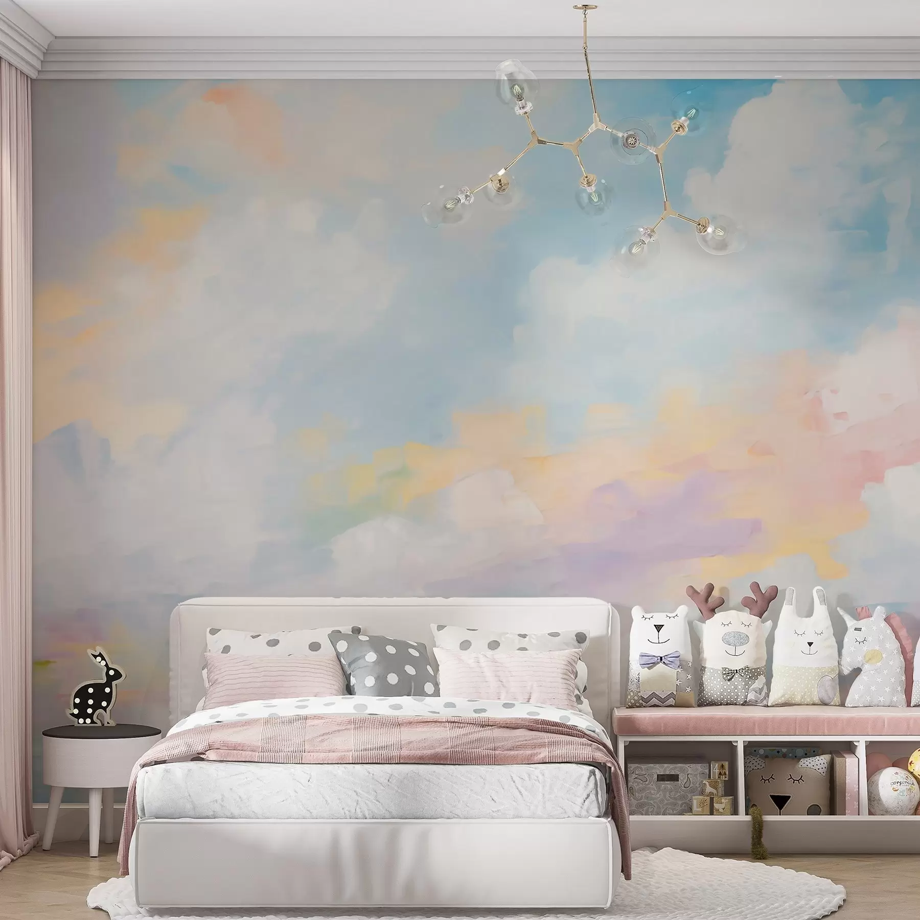 wall murals Abstract sky imitation of painting w05637