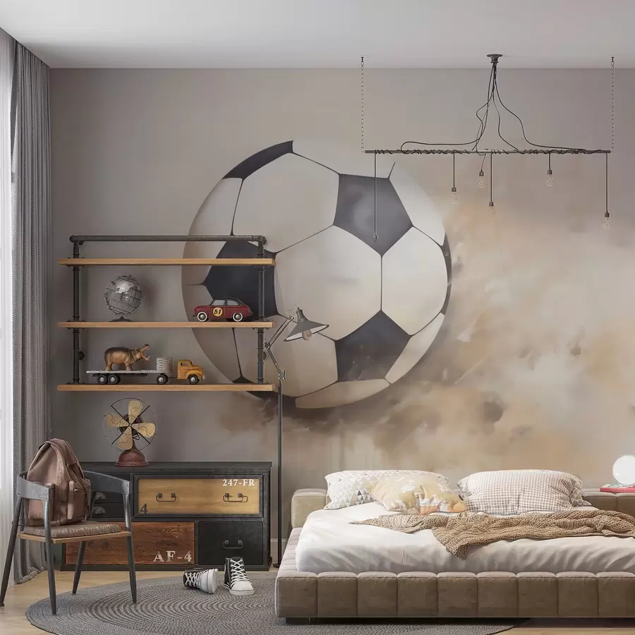 wall murals Soccer ball imitation painting w05640