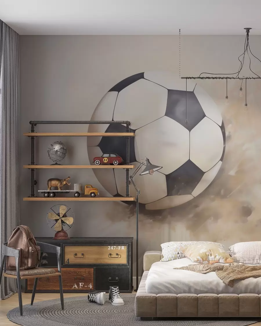 wall murals Football in Motion w05640