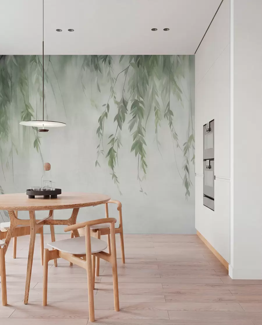 wall murals Willow in Silver Mist w09893v1