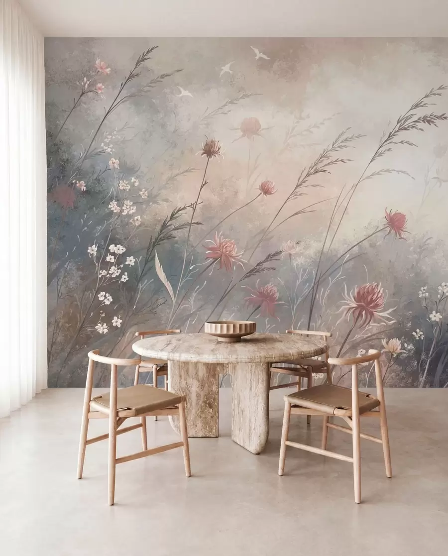 wall murals Meadow in Pearl Light w05538v1