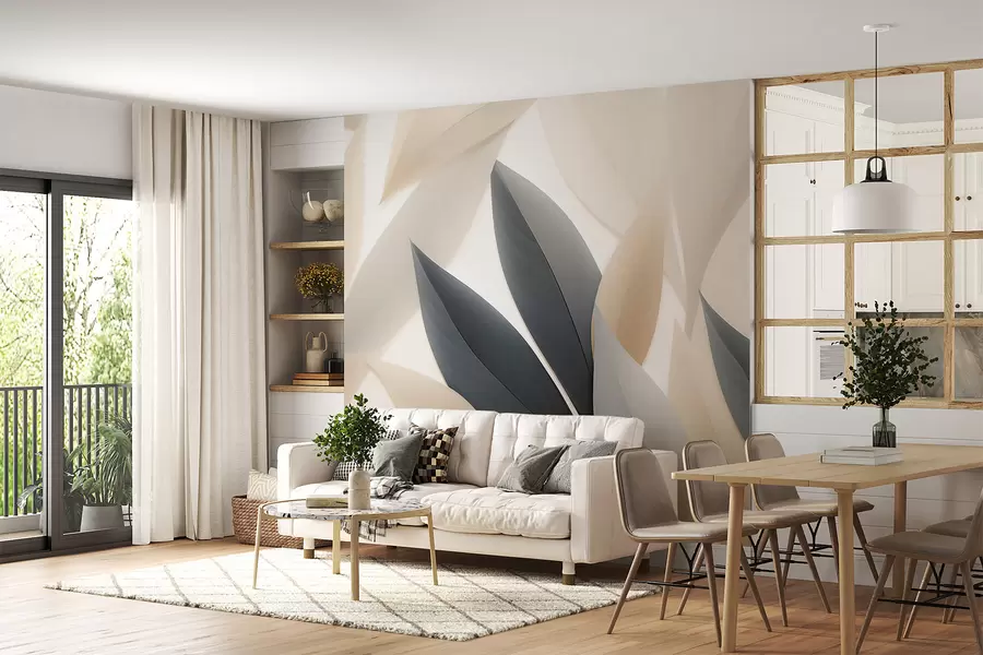 wall murals Pointed leaves w05203