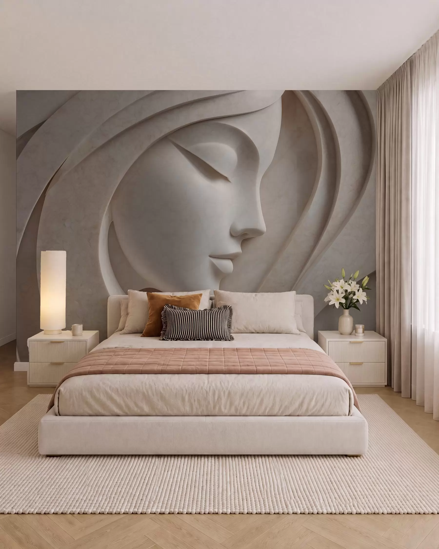 wall murals Profile in Sculpted Folds w05569