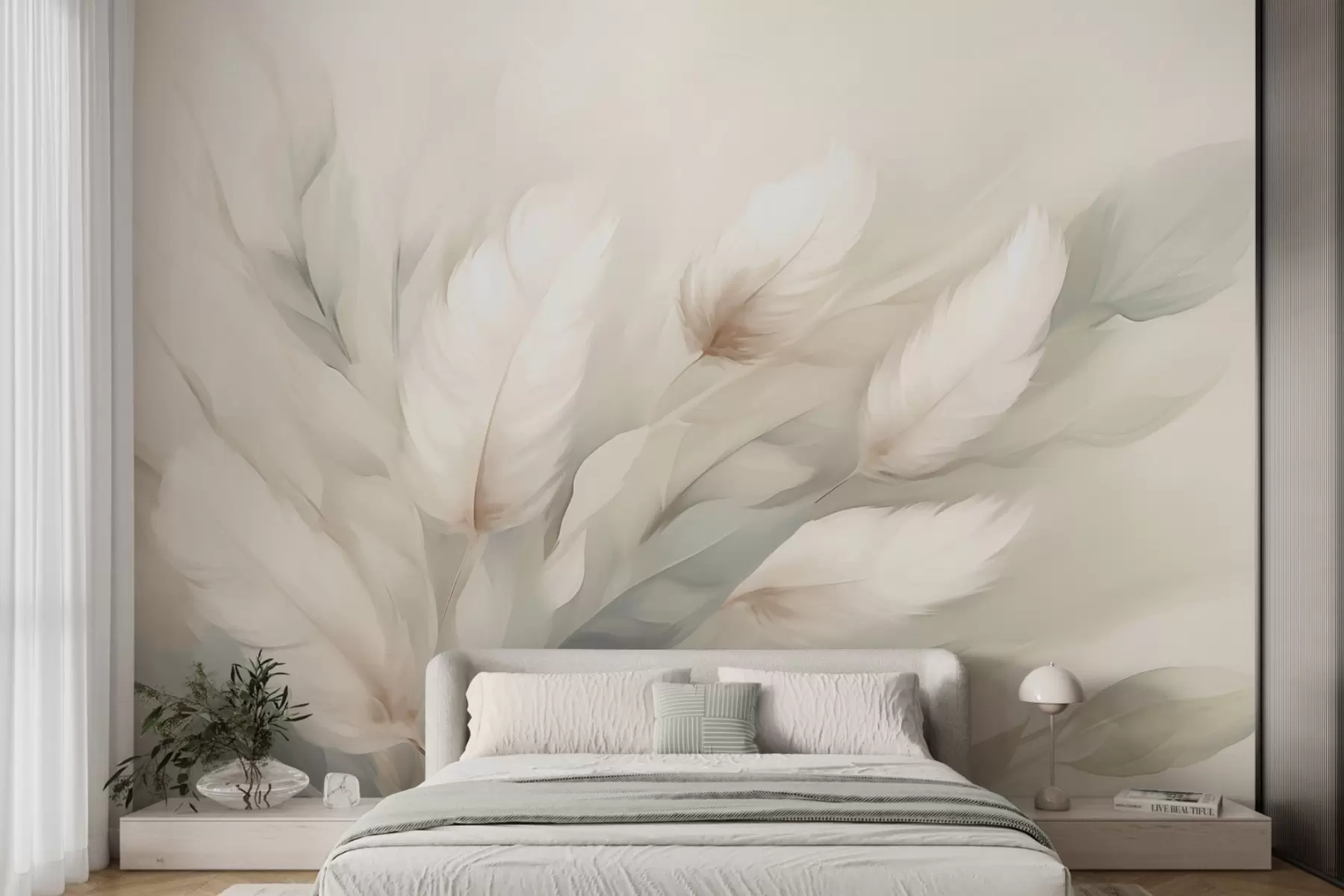 wall murals Abstract feathers w05662