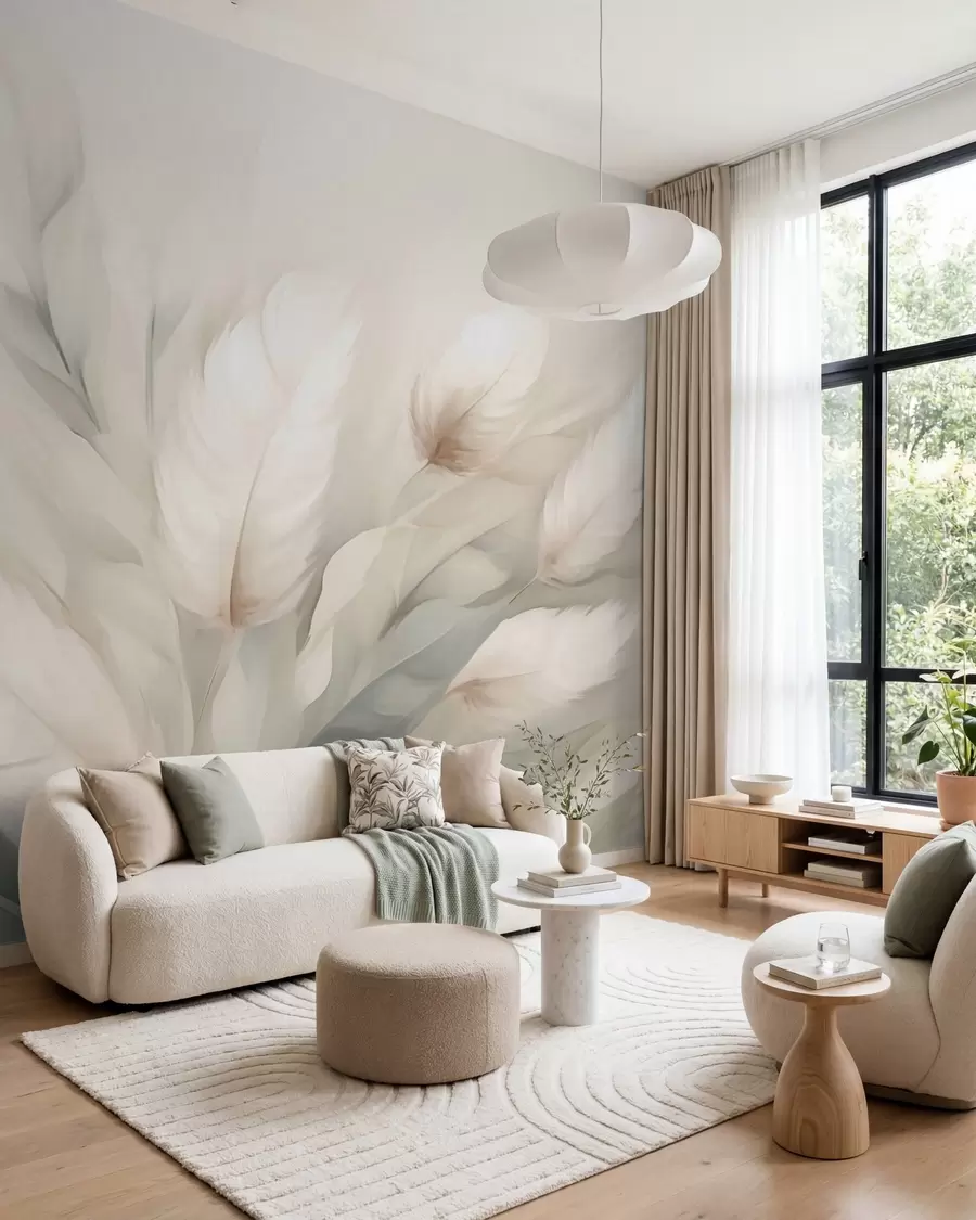 wall murals Abstract feathers w05662