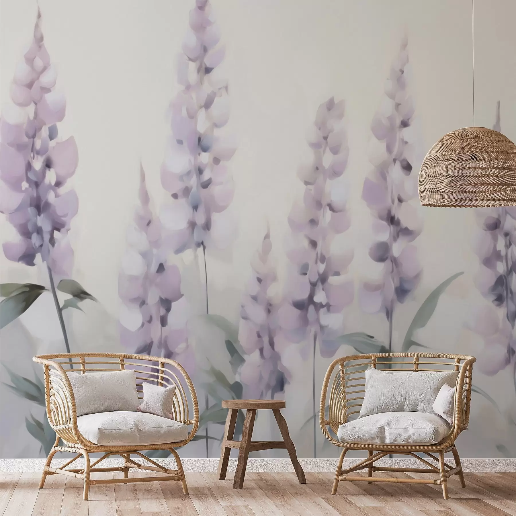 wall murals Abstract flowers imitation of painting w05661