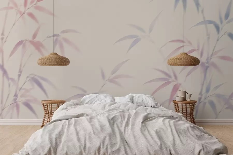 wall murals Abstract bamboo leaves w05666