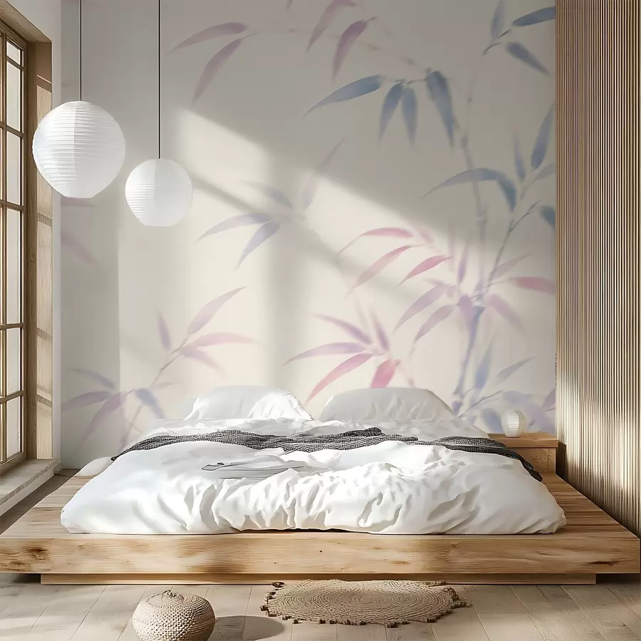 wall murals Abstract bamboo leaves w05666