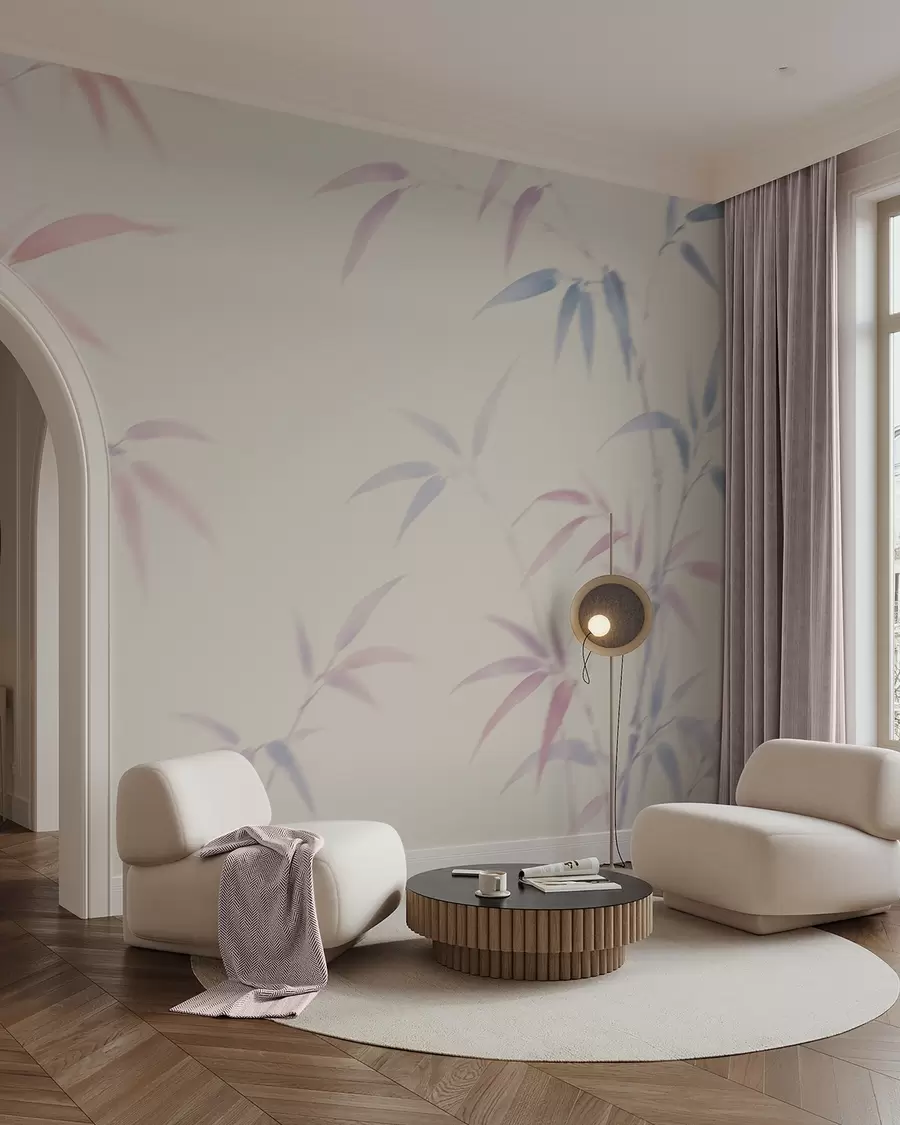 wall murals Abstract bamboo leaves w05666