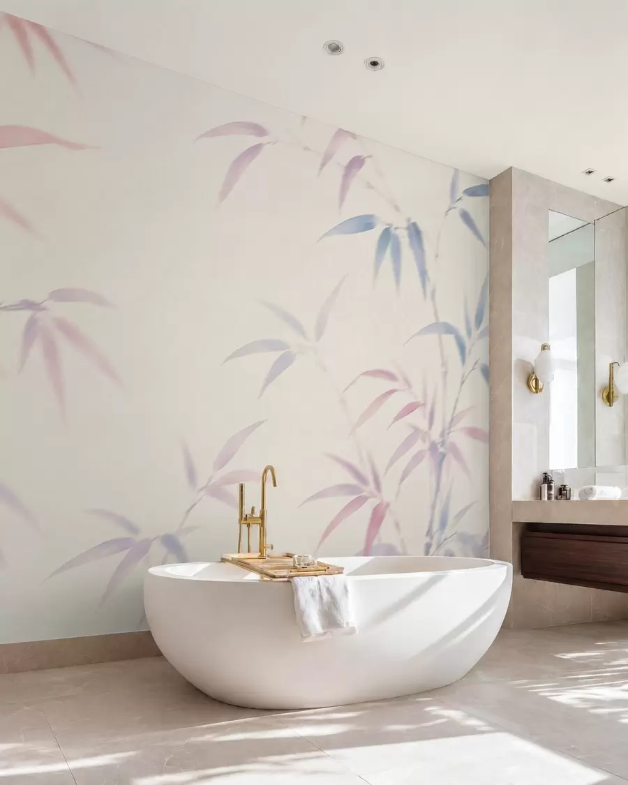 wall murals Abstract bamboo leaves w05666