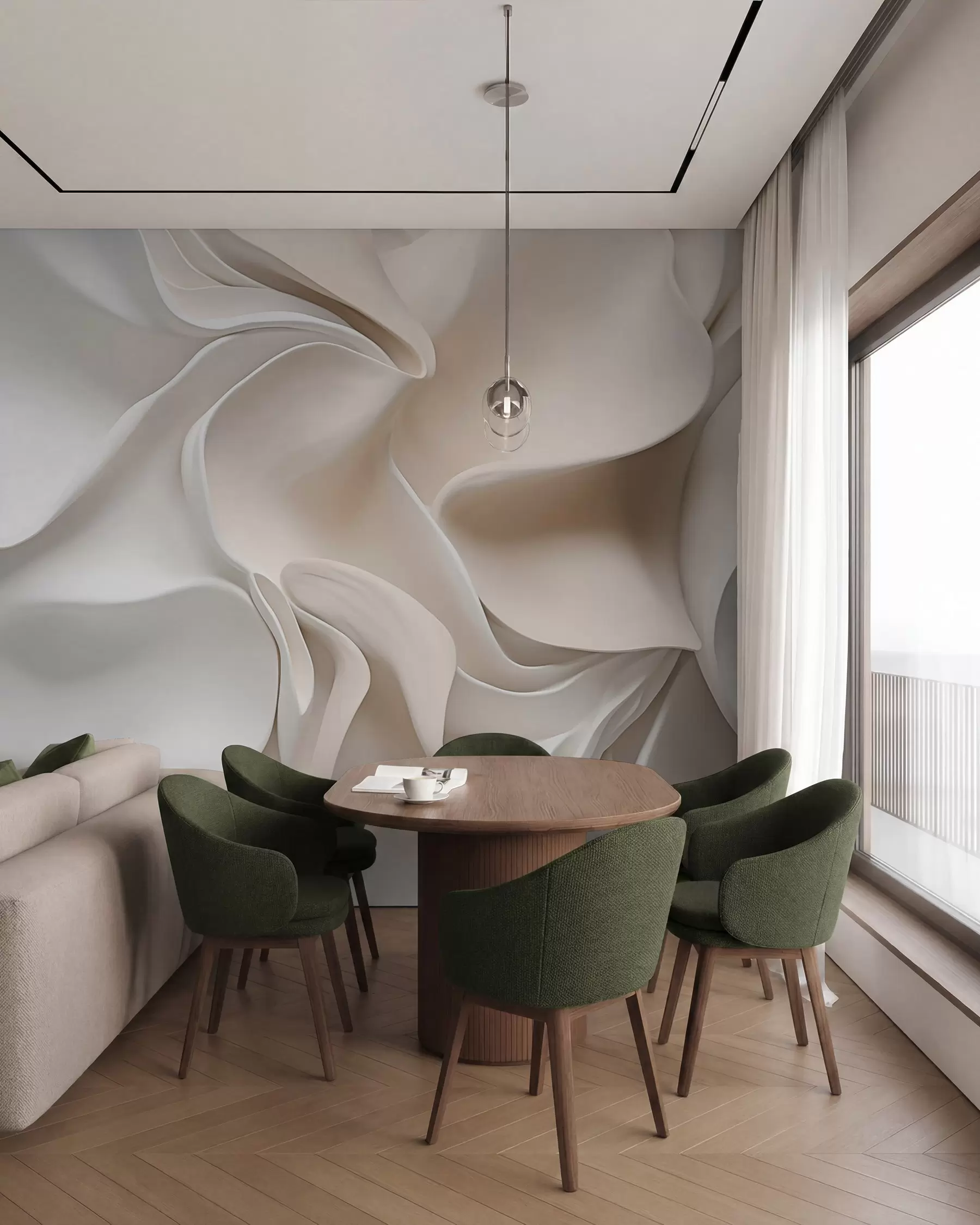 wall murals Silken Waves w05473