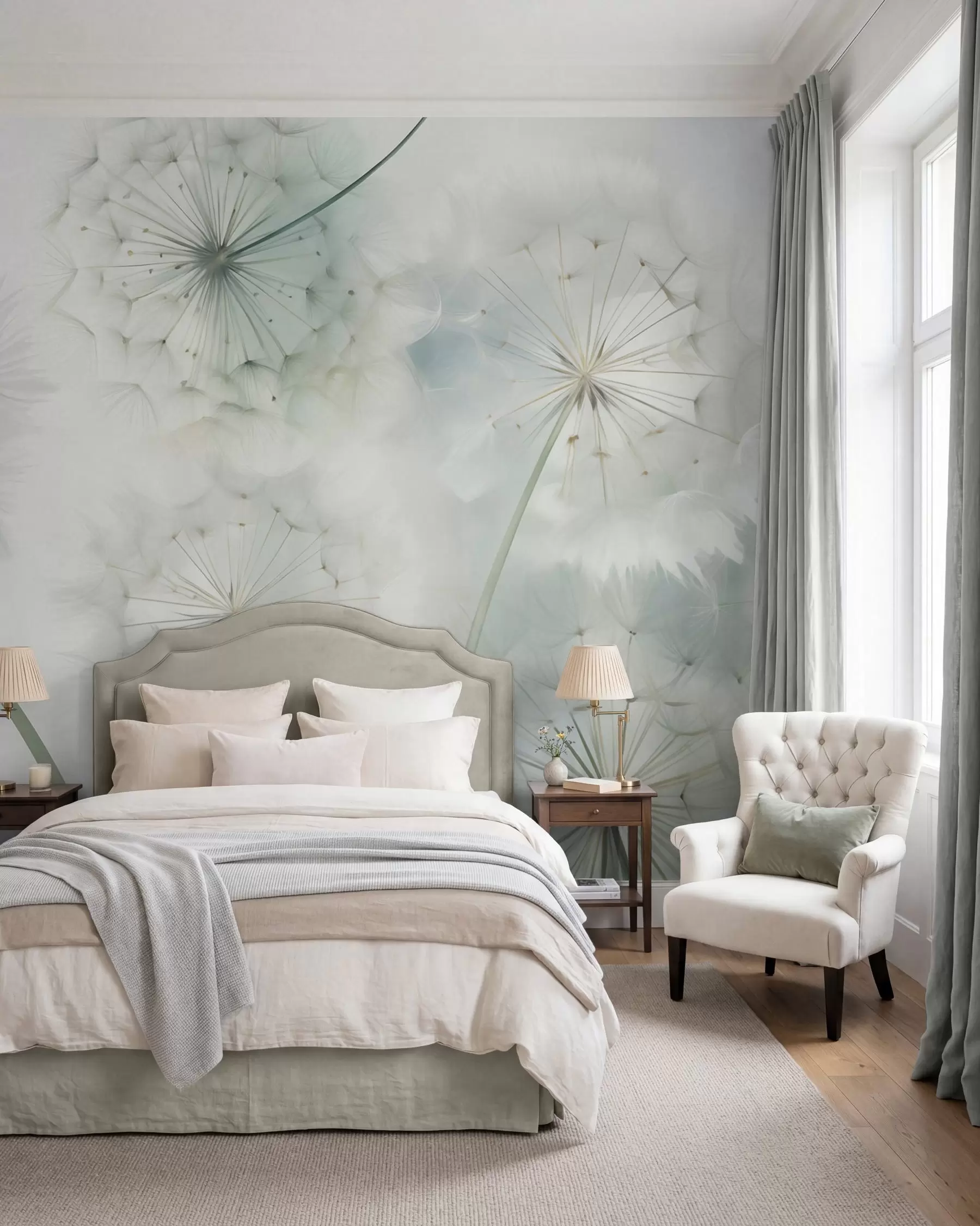 wall murals Abstract dandelions imitation of painting w05664