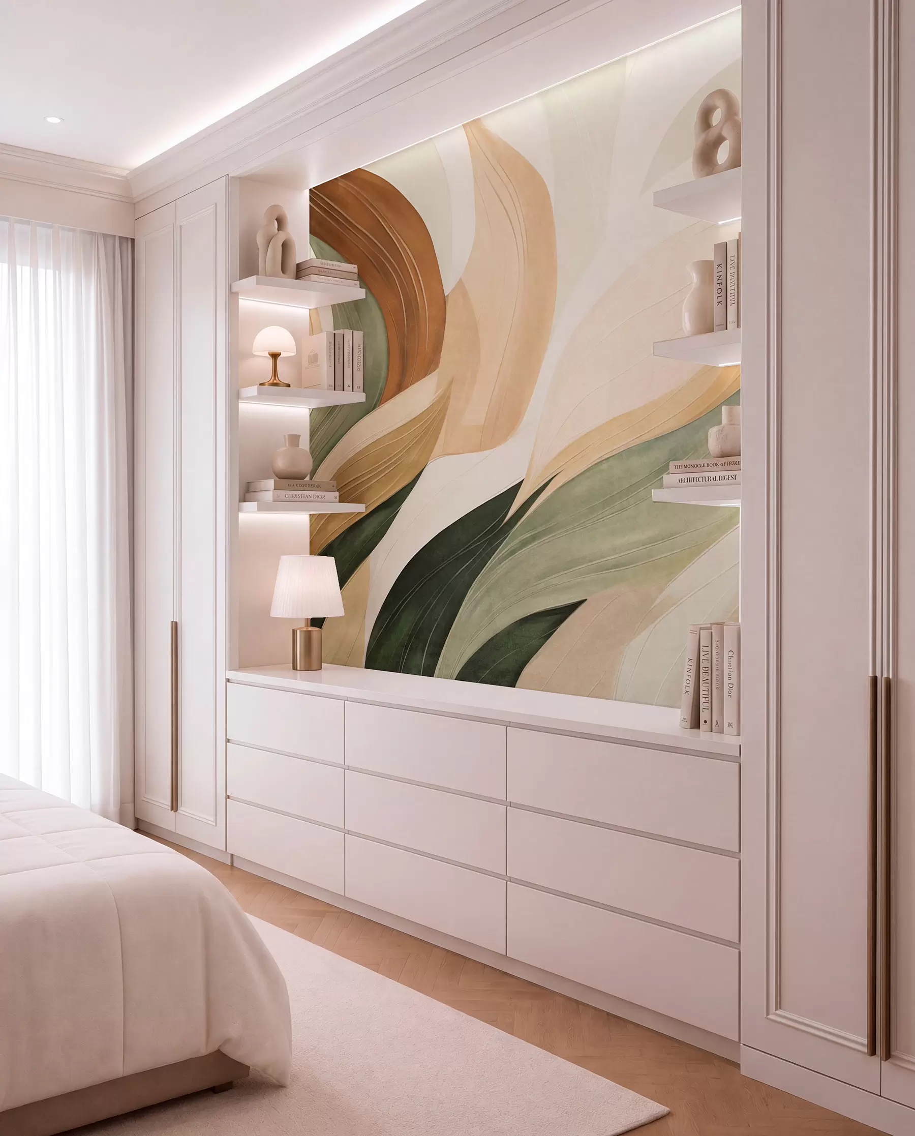wall murals Earthy Waves w09894