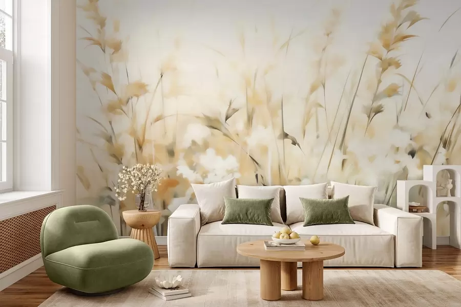 wall murals Abstract grasses imitation of painting w05669