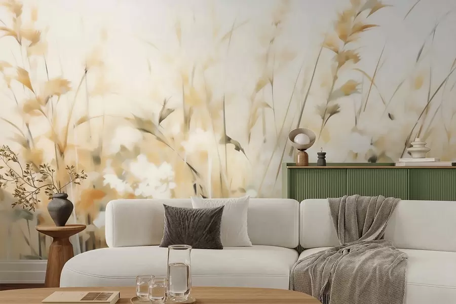 wall murals Abstract grasses imitation of painting w05669