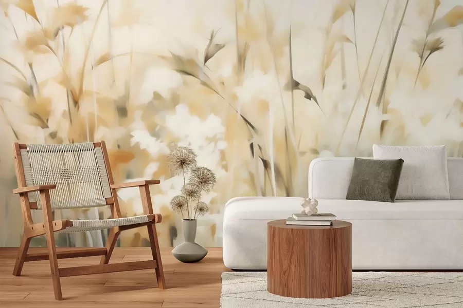 wall murals Abstract grasses imitation of painting w05669