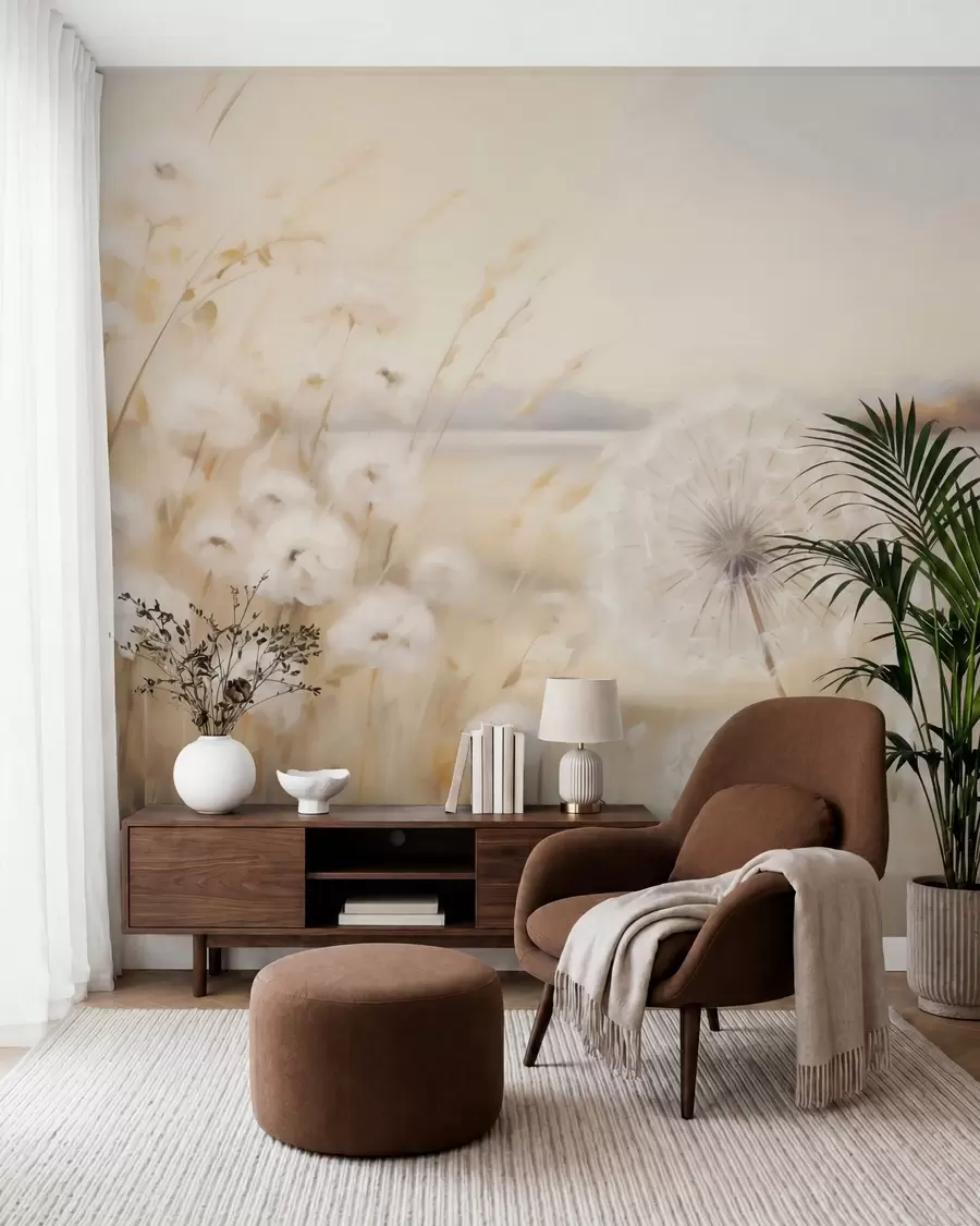 wall murals Abstract dandelions imitation painting w05671