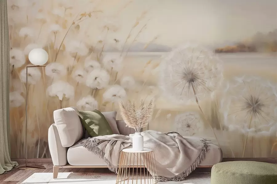 wall murals Abstract dandelions imitation painting w05671