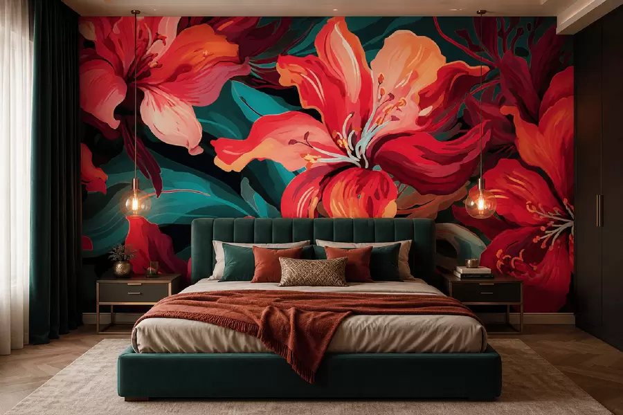 wall murals Lilies w05675