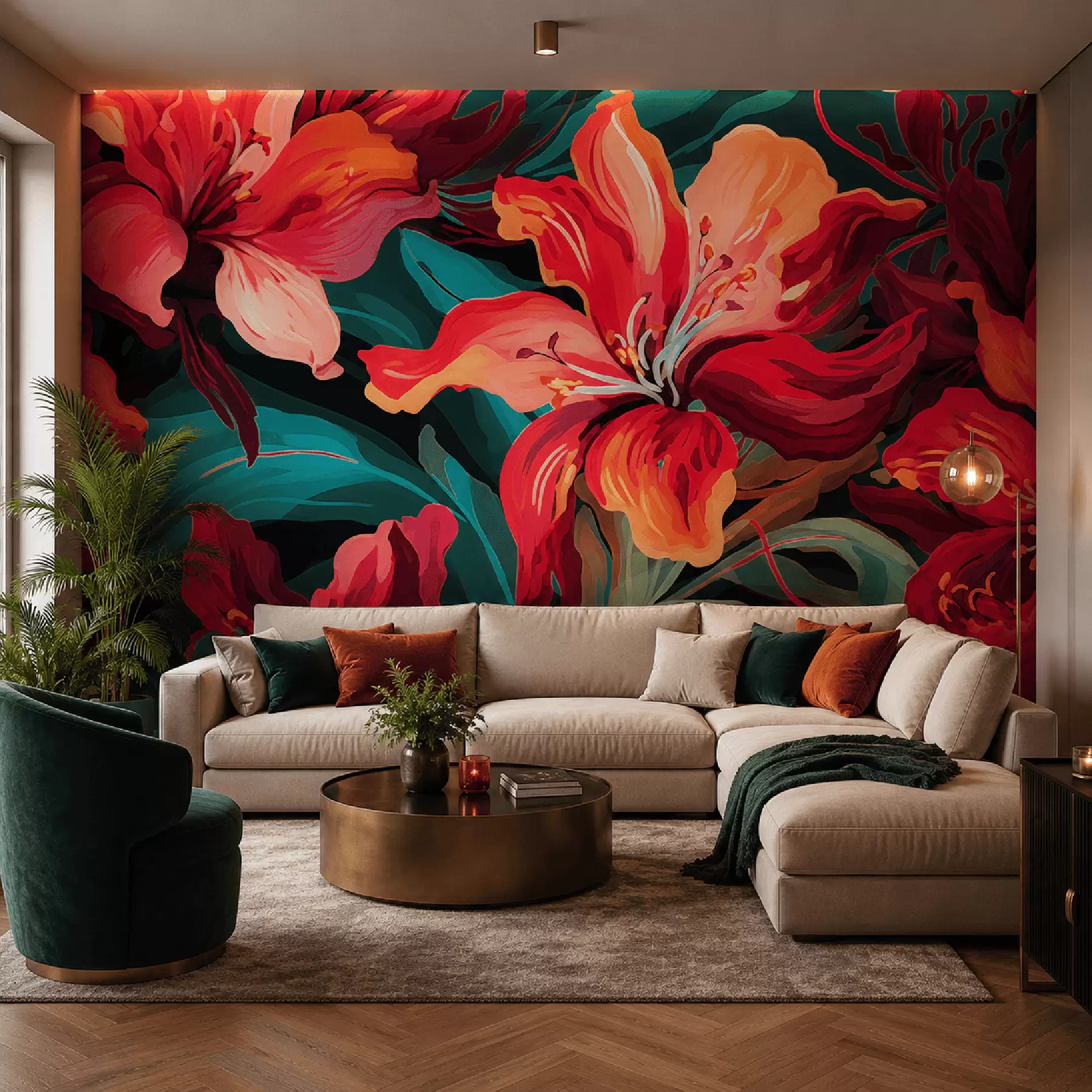 wall murals Lilies w05675