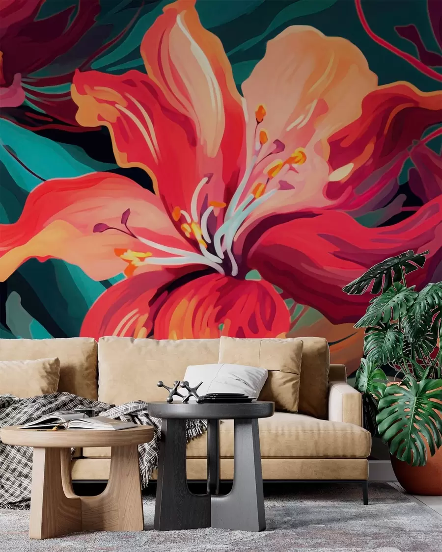 wall murals Lilies w05675