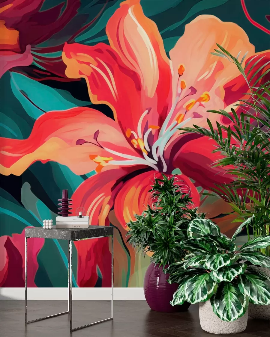 wall murals Lilies w05675